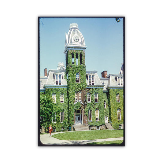 Vintage West Virginia University Photo with Woodburn Hall & Quad