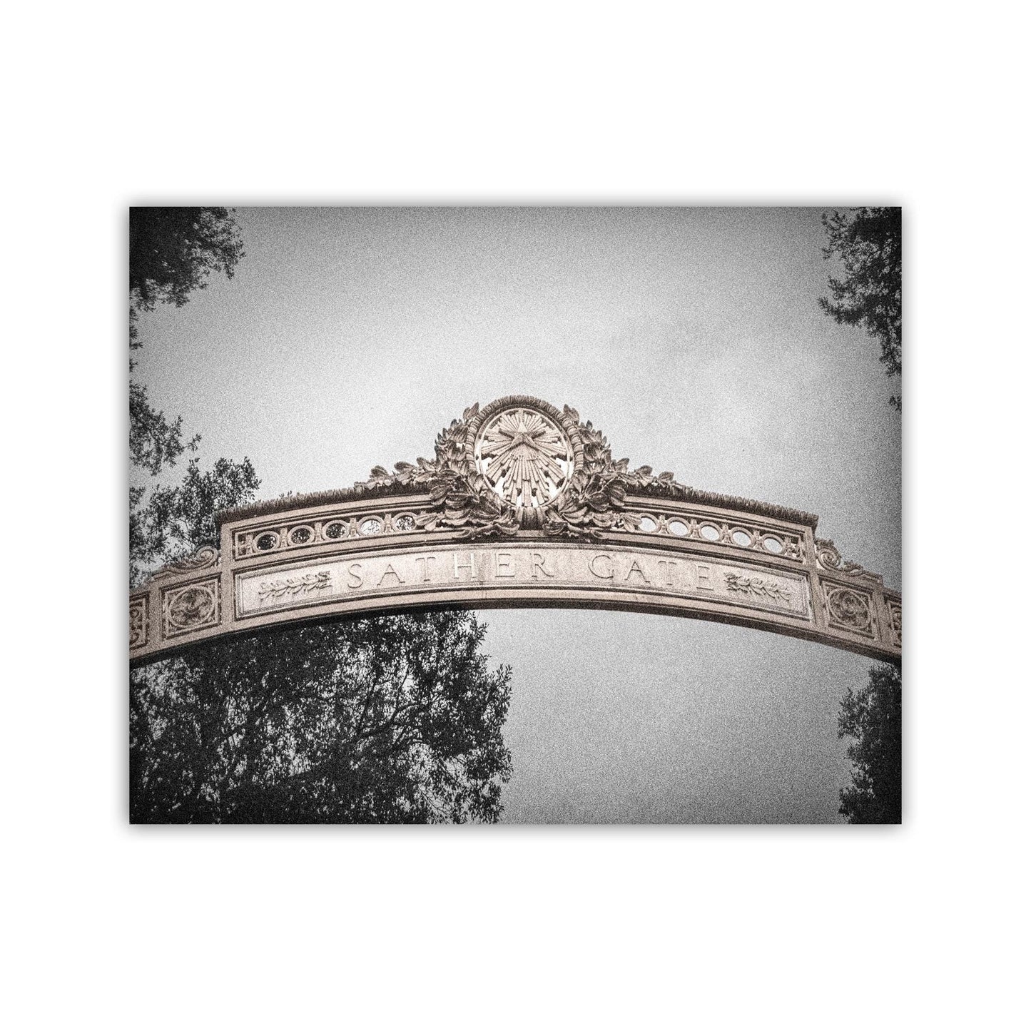 Sather Gate | Black and White University of California Berkeley Gift