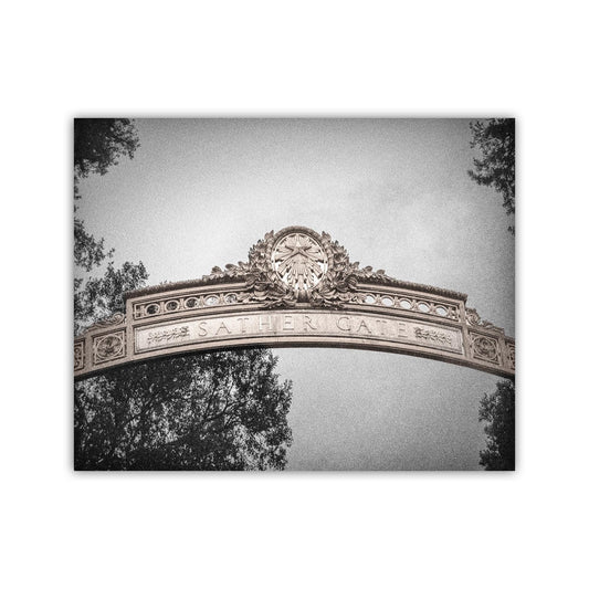 Sather Gate | Black and White University of California Berkeley Gift