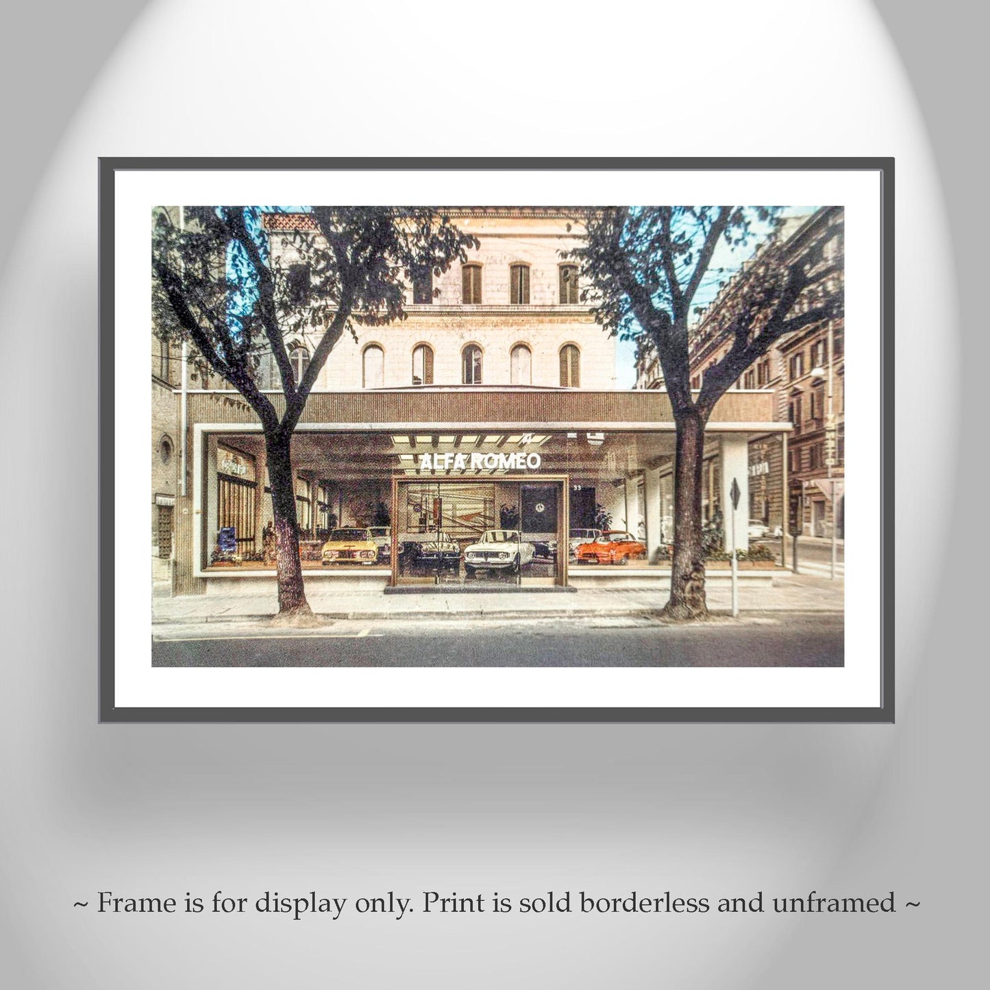 Alfa Romeo Vintage Car Art Print for Wall Decor | Italy Car Showroom