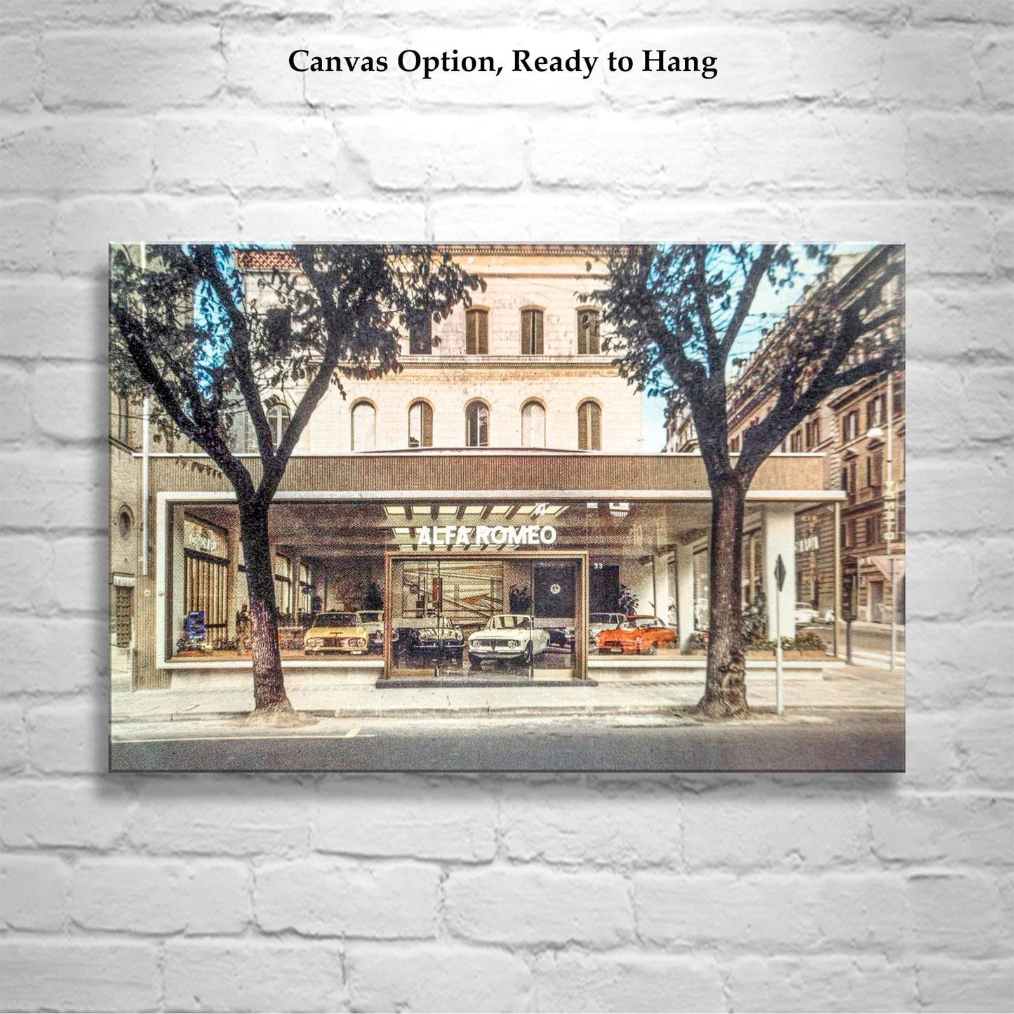 Alfa Romeo Vintage Car Art Print for Wall Decor | Italy Car Showroom