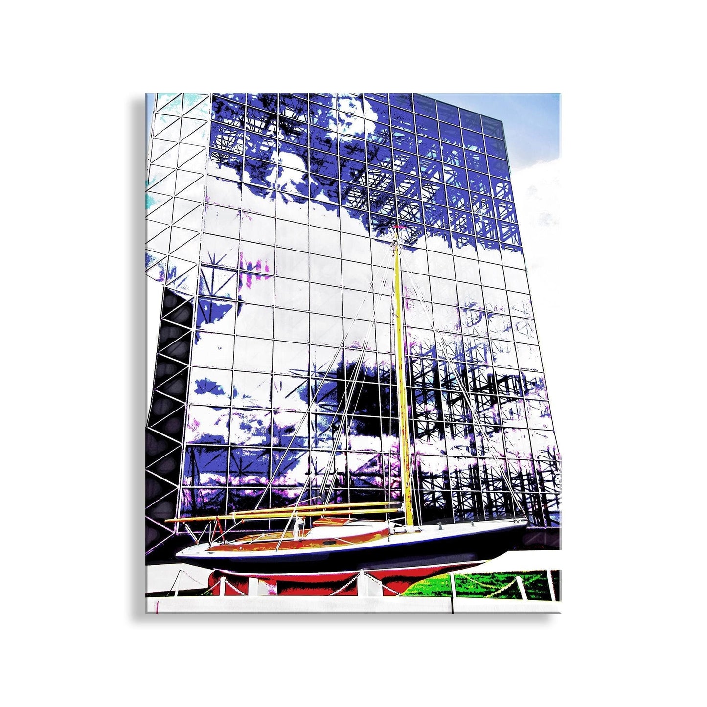 Kennedy Sailboat Art Print at JFK Library Boston Massachusetts