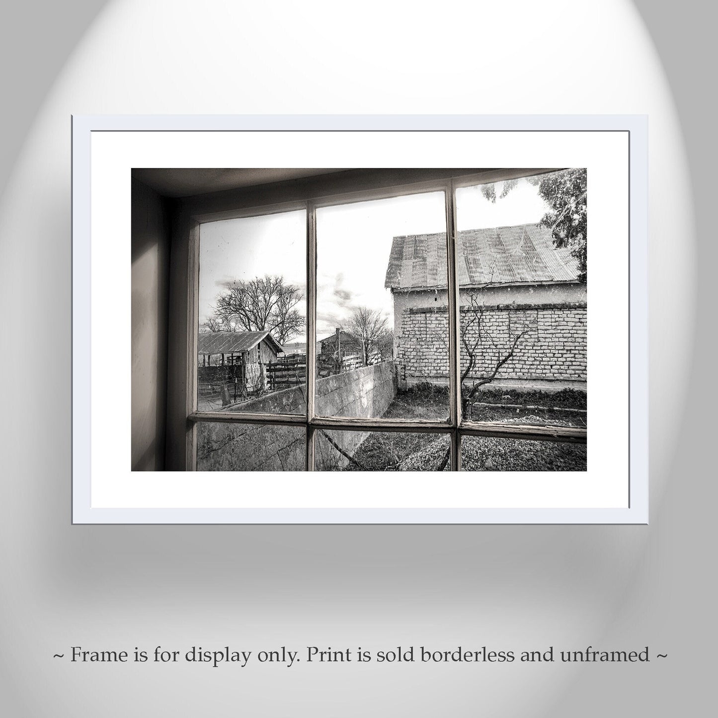 Empire Ranch Sonoita Arizona Black and White Old Adobe Barn Picture