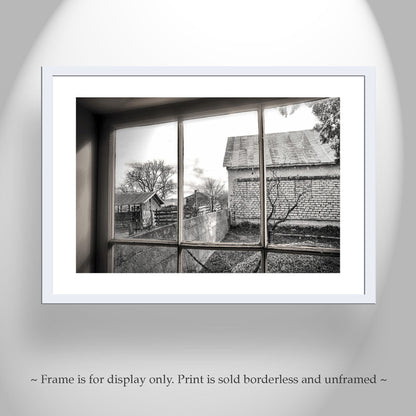 Empire Ranch Sonoita Arizona Black and White Old Adobe Barn Picture