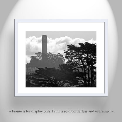 Coit Tower San Francisco Art Photography in Black and White