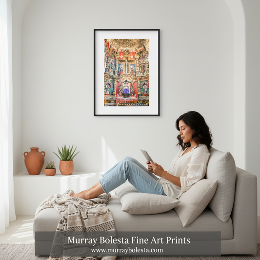 San Xavier Mission Church Interior - Tucson Spanish Colonial Art