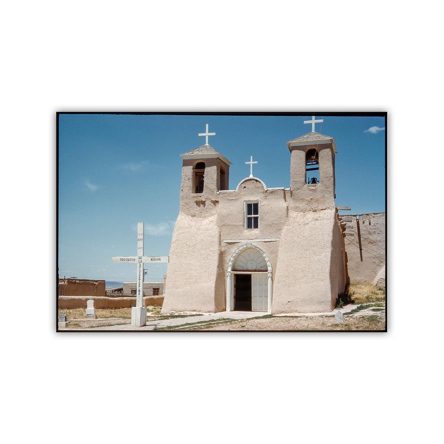 Taos New Mexico Vintage Church Photograph | San Francisco de Asis Mission Church