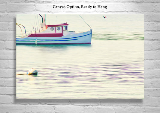 Tomales Bay Fishing Boat Art Print | Point Reyes California Nautical Wall Decor