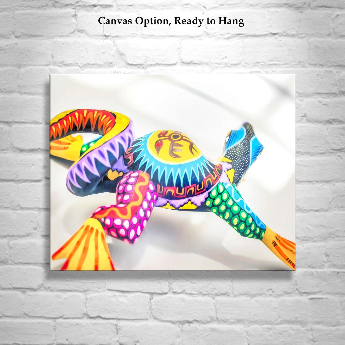 Colorful Alebrijes Lizard Wall Art – Oaxacan Mexican Folk Decor
