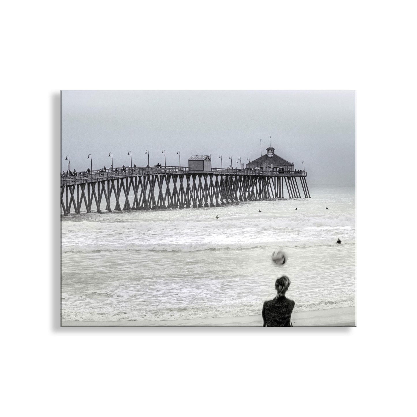 Imperial Beach Volleyball Art Print | San Diego Ocean Pier Photography | Southern California Beach Sports Wall Decor Gift for Home or Office