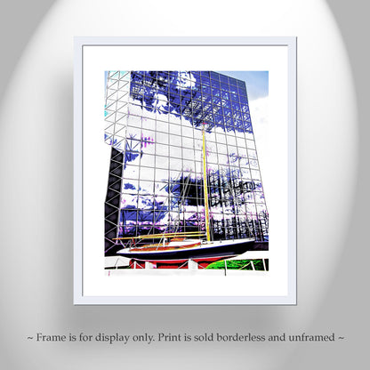 Kennedy Sailboat Art Print at JFK Library Boston Massachusetts