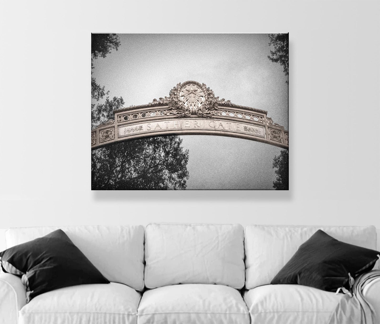 Sather Gate | Black and White University of California Berkeley Gift