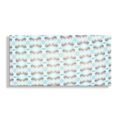 Pastel Blue Seashell Wall Art | Abstract Panorama Canvas