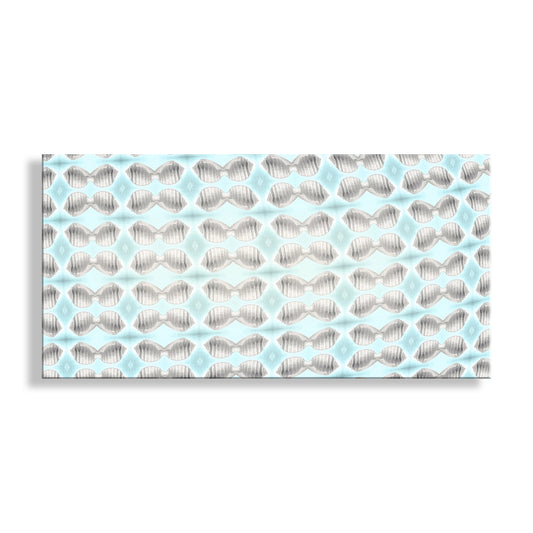 Pastel Blue Seashell Wall Art | Abstract Panorama Canvas