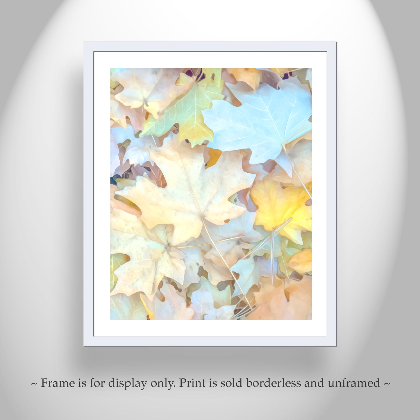 Fall Leaves Soft Pastel Wall Art | Serene Autumn Nature Photography