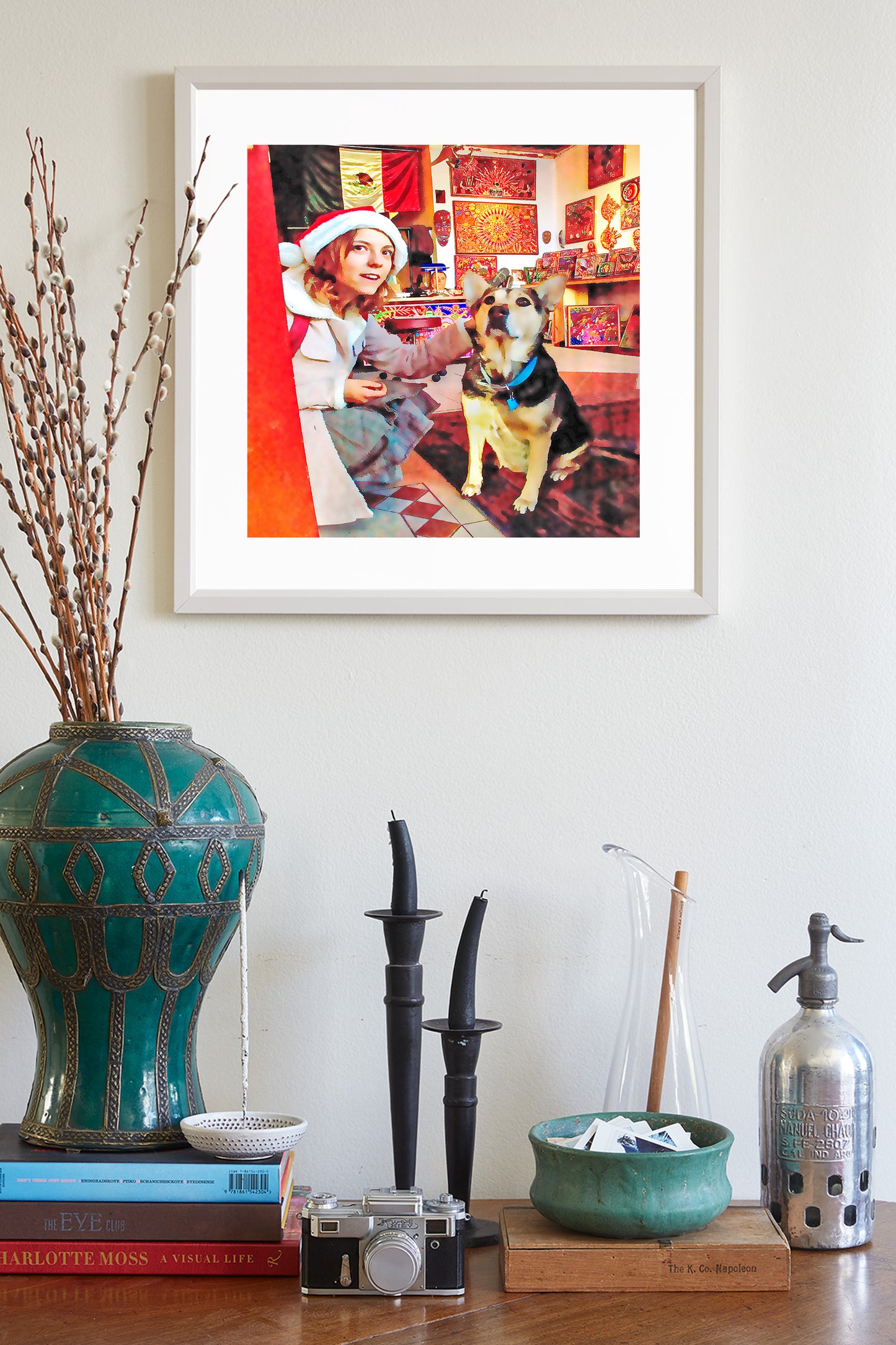 Candid People Portrait Photograph with a Girl and Her Dog at 4th Avenue Tucson Arizona