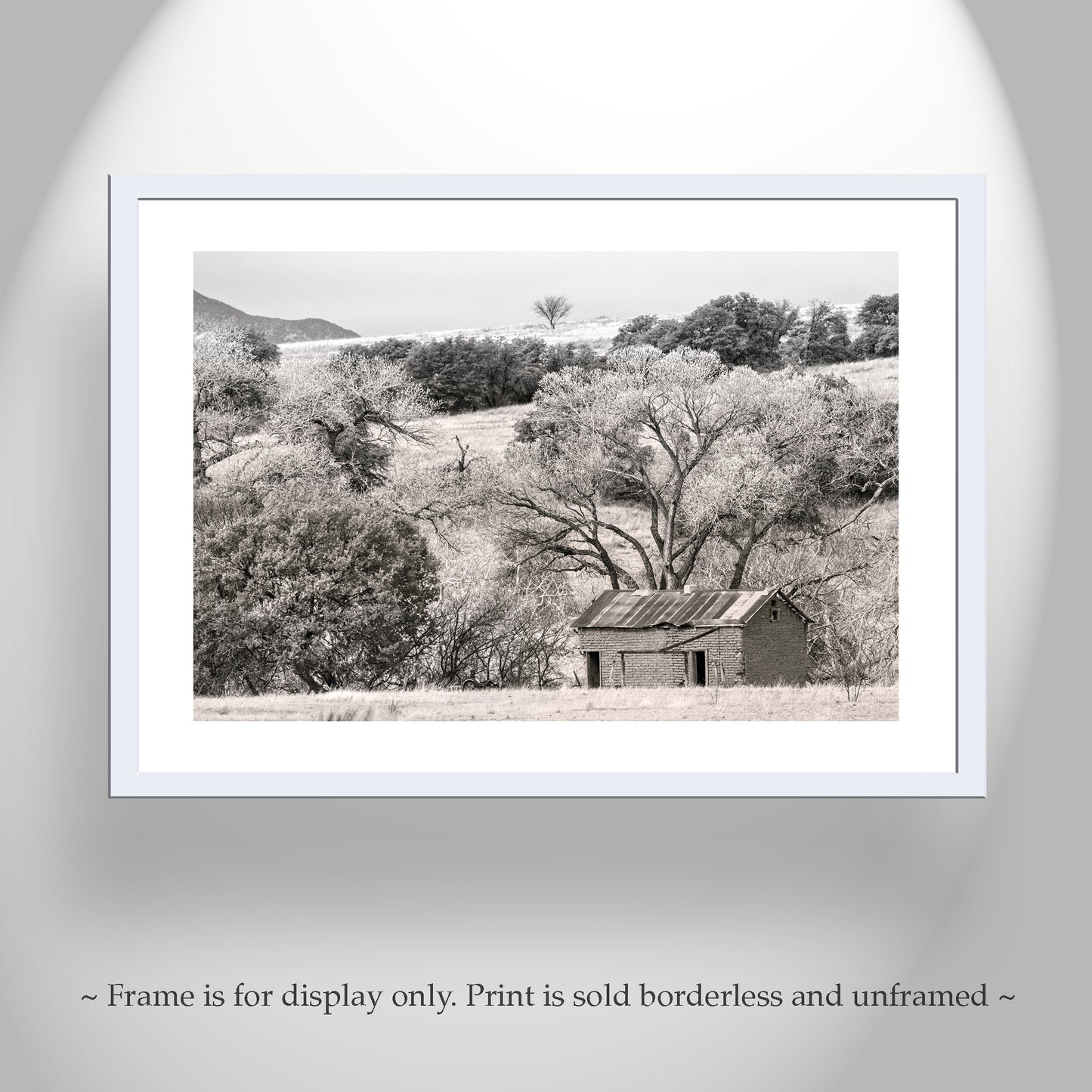 Adobe Barn Ranch Landscape Art Print from Arizona-Mexico Border