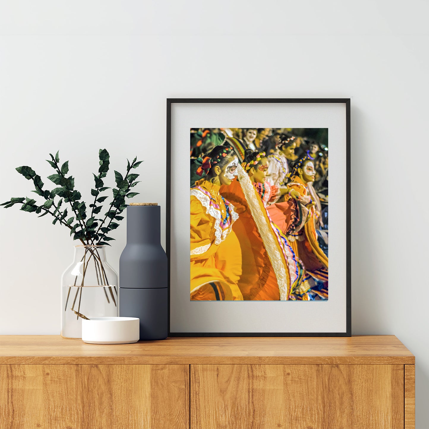 All Souls Folklorico Tucson Street Dancer Art Print | Mexican Day of the Dead