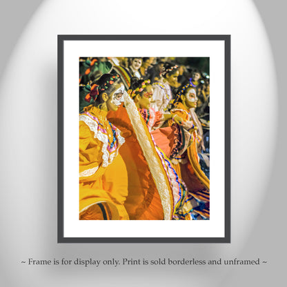 All Souls Folklorico Tucson Street Dancer Art Print | Mexican Day of the Dead
