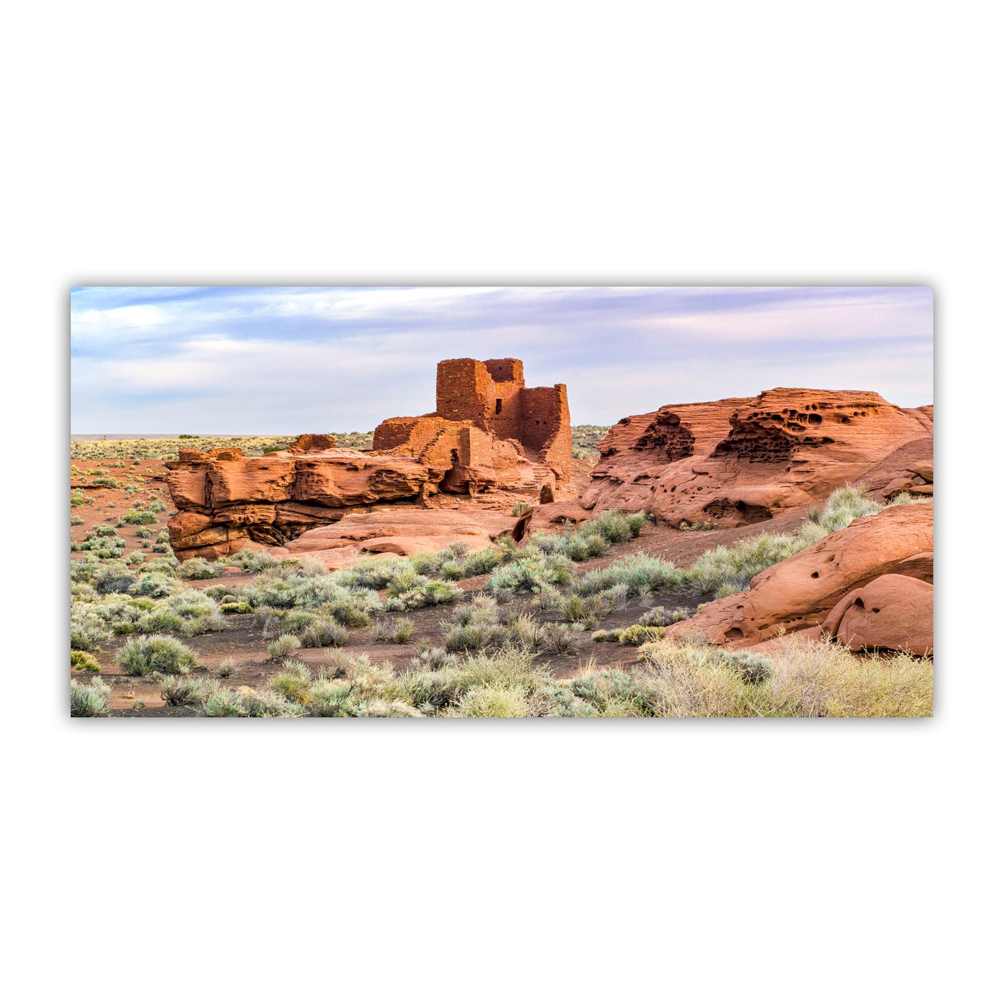 Wupatki Arizona Native American Cliff Dwelling Desert Panorama