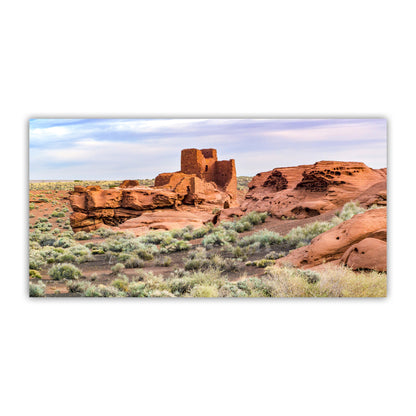 Wupatki Arizona Native American Cliff Dwelling Desert Panorama
