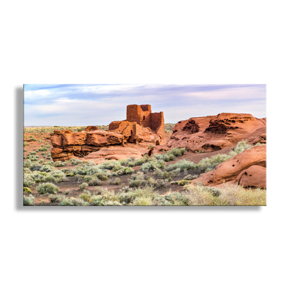 Wupatki Arizona Native American Cliff Dwelling Desert Panorama