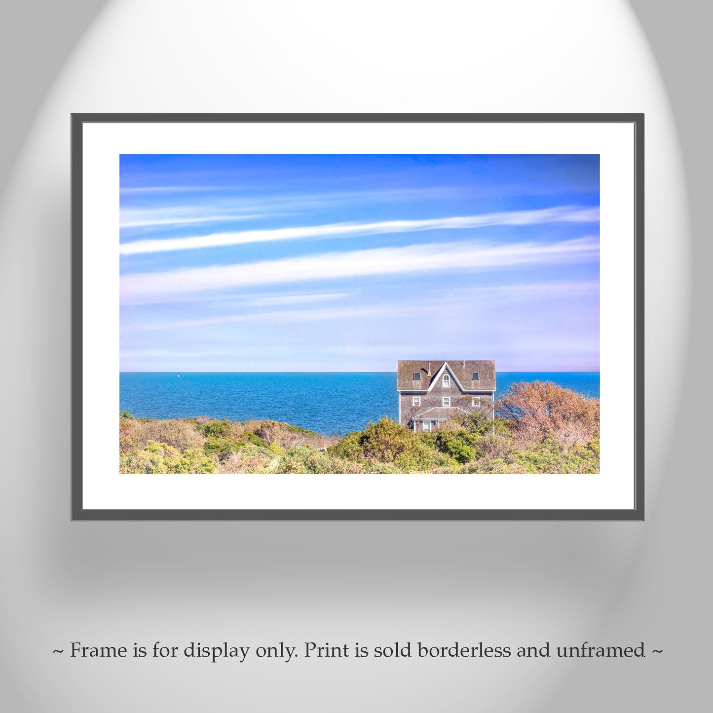 Block Island Rhode Island Art Photography with Seaside Cottage | Wall Decor Gift for Home or Office