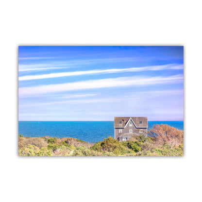 Block Island Rhode Island Art Photography with Seaside Cottage | Wall Decor Gift for Home or Office