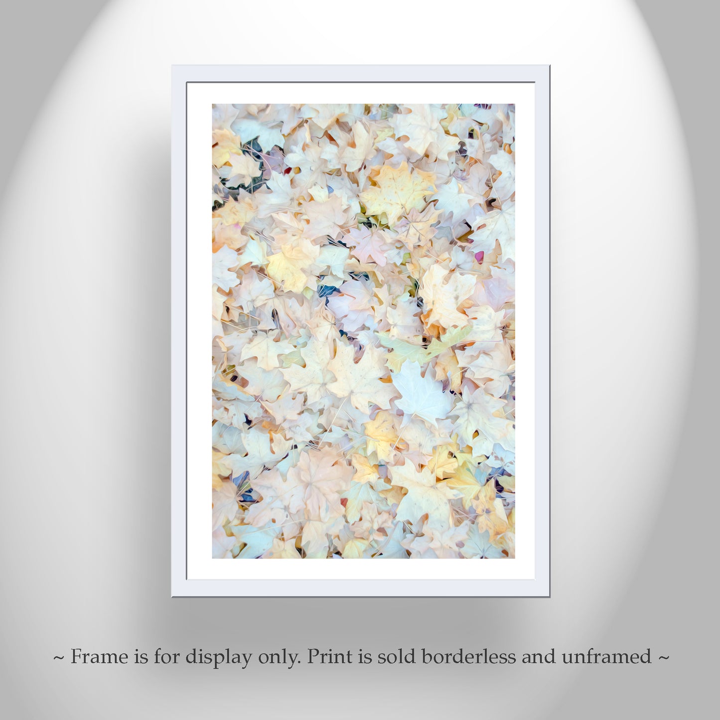 Fall Forest Leaves Fine Art Photography Print in Pastel Tones