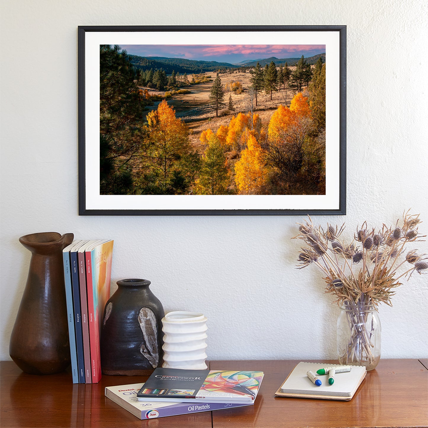Western Ranch Landscape Photography with Fall Colors and Aspen Trees
