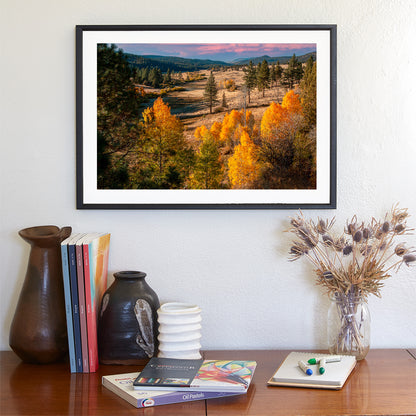 Western Ranch Landscape Photography with Fall Colors and Aspen Trees