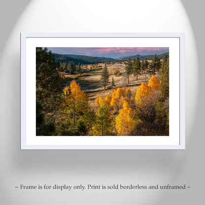 Western Ranch Landscape Photography with Fall Colors and Aspen Trees