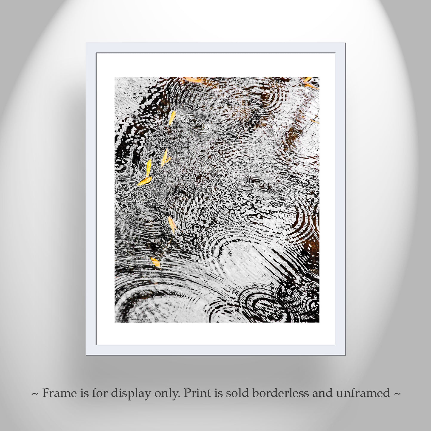 Serene Water Ripple Rain Drops Autumn Fine Art Nature Artwork