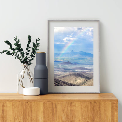 Baboquivari Peak Arizona Desert Rainbow Fine Art Photograph