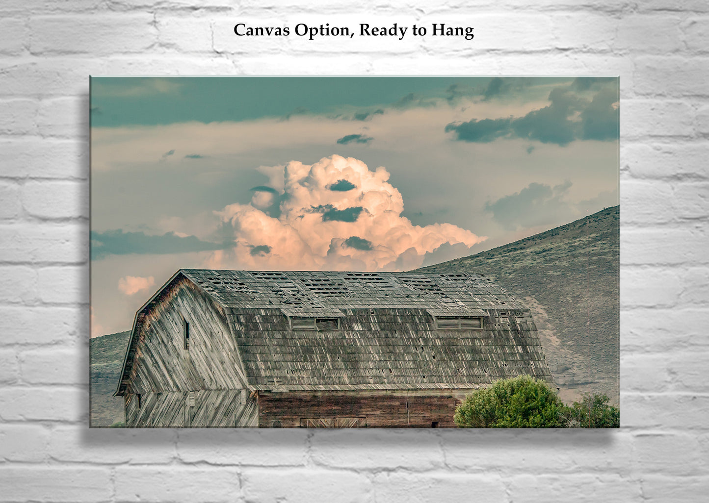 Old Barn Picture in Rustic Western Landscape with Stormy Sky | Northern California