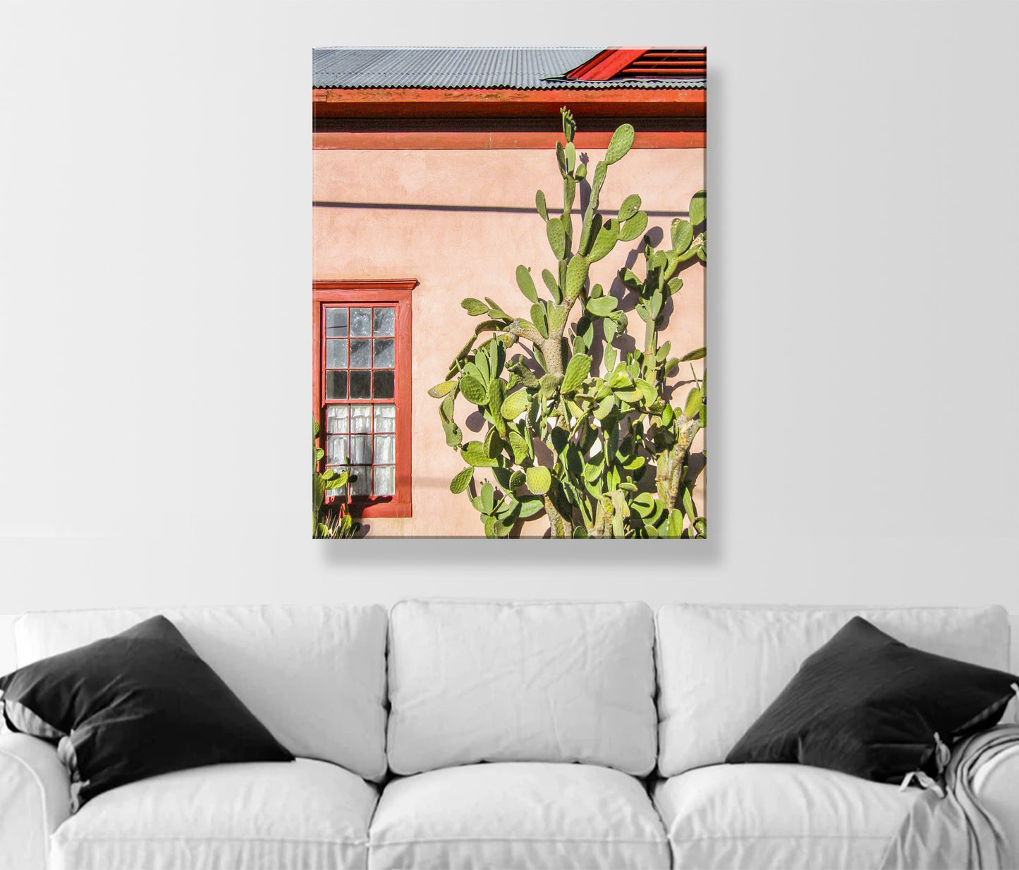 Tucson Barrio Cactus Wall Art | Old Pueblo Adobe Southwest Decor Print