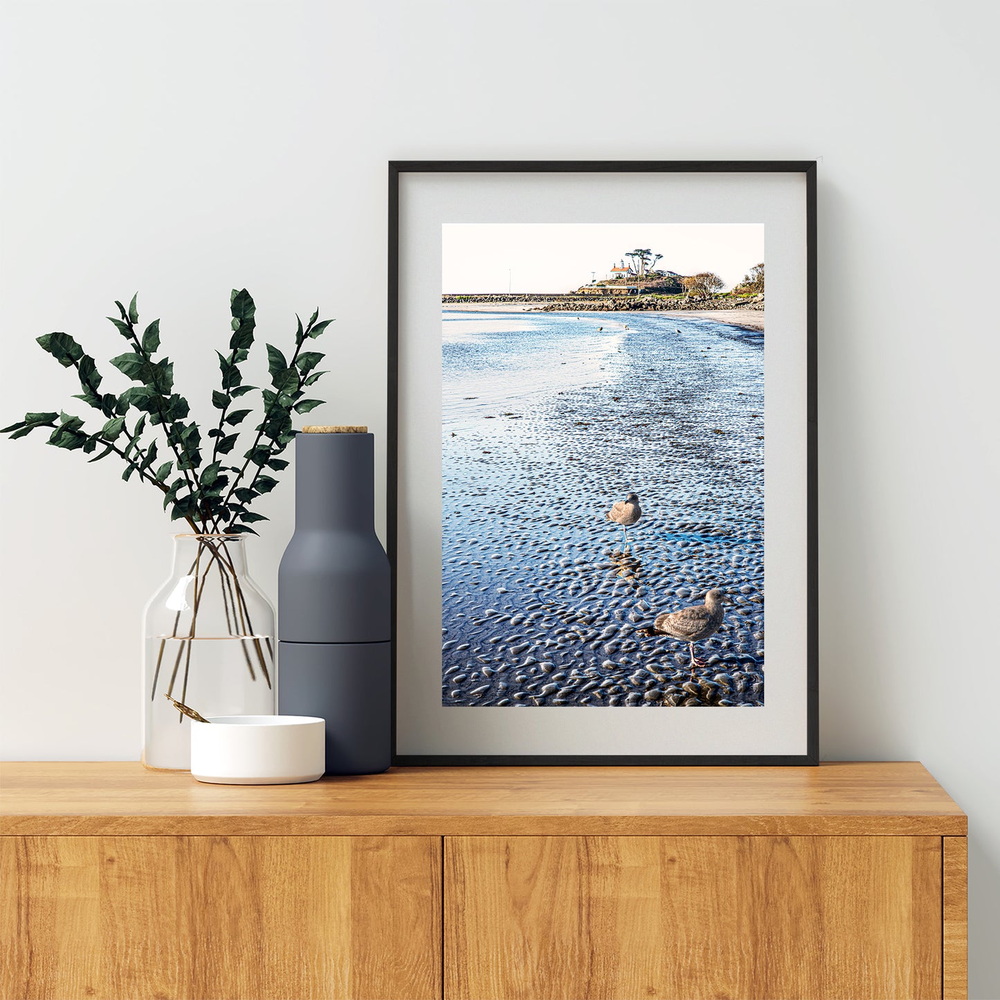 Crescent City Beach & Battery Point Lighthouse Art Print | Northern California