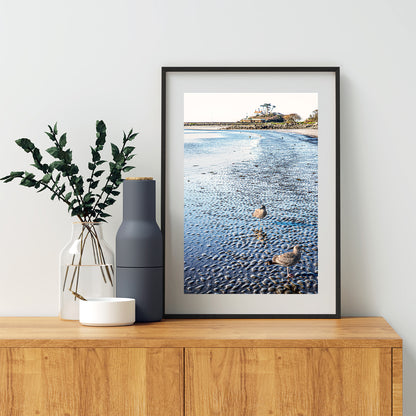 Crescent City Beach & Battery Point Lighthouse Art Print | Northern California