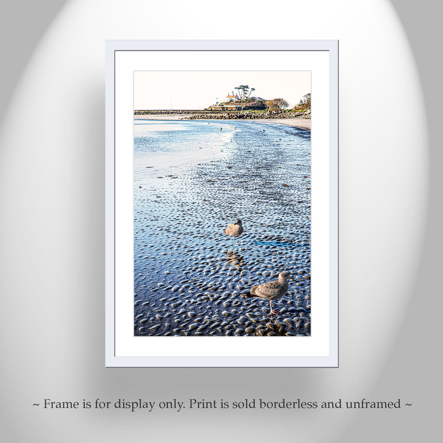 Crescent City Beach & Battery Point Lighthouse Art Print | Northern California