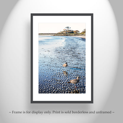 Crescent City Beach & Battery Point Lighthouse Art Print | Northern California
