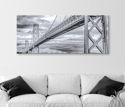 San Francisco Bay Bridge Panoramic Art Print by Murray Bolesta