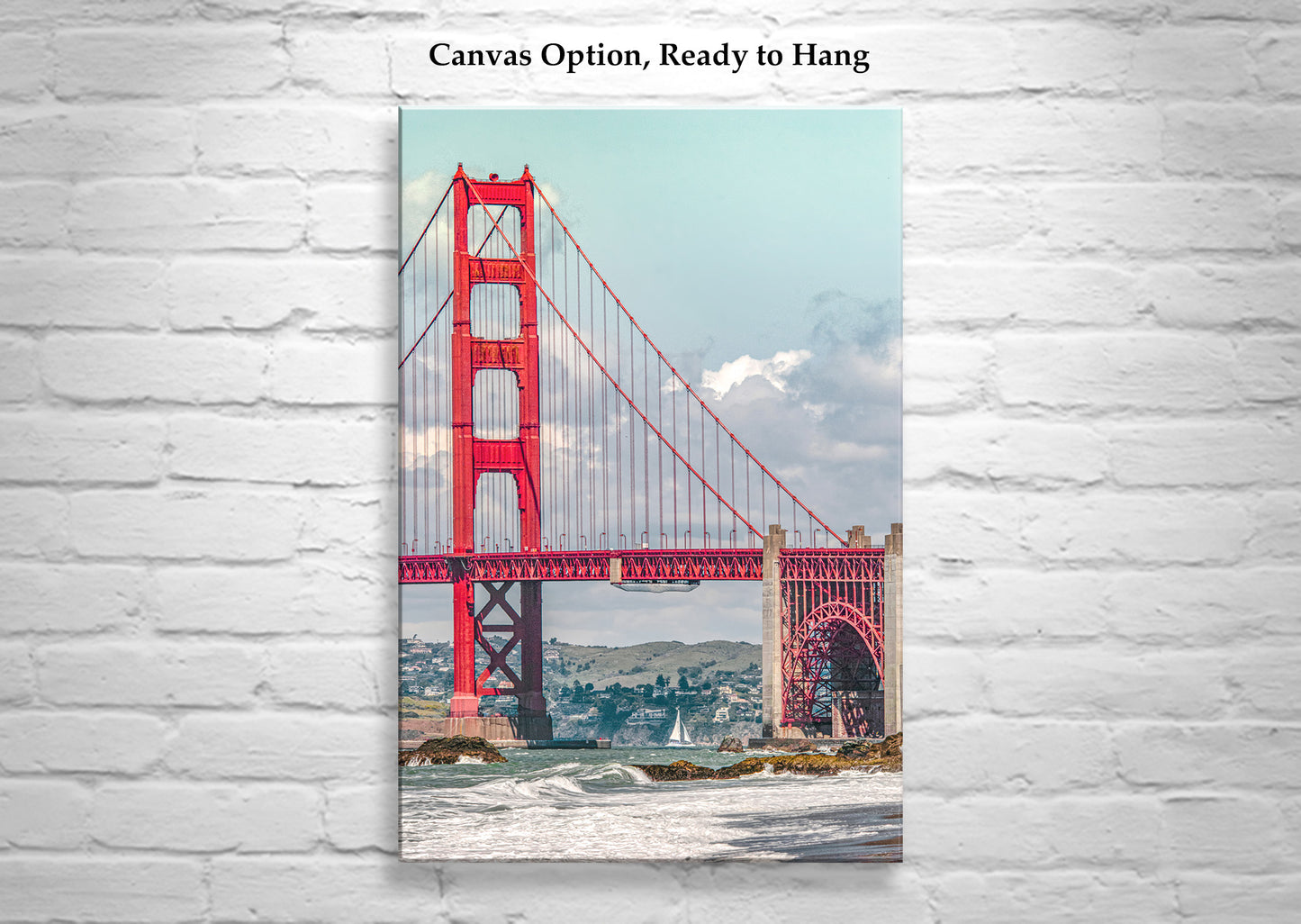 Baker Beach San Francisco Sailing Wall Art Print with Golden Gate Bridge