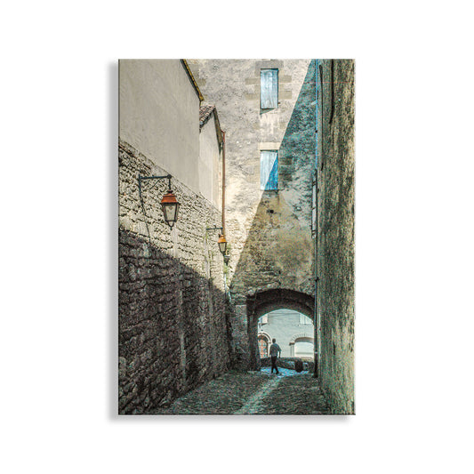 Bazas France Village Alleyway Picture as Wall Decor Print