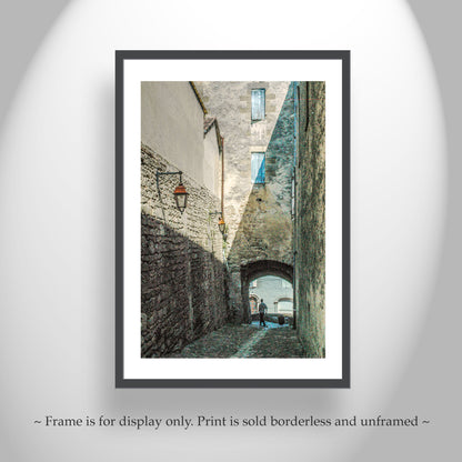 Bazas France Village Alleyway Picture as Wall Decor Print