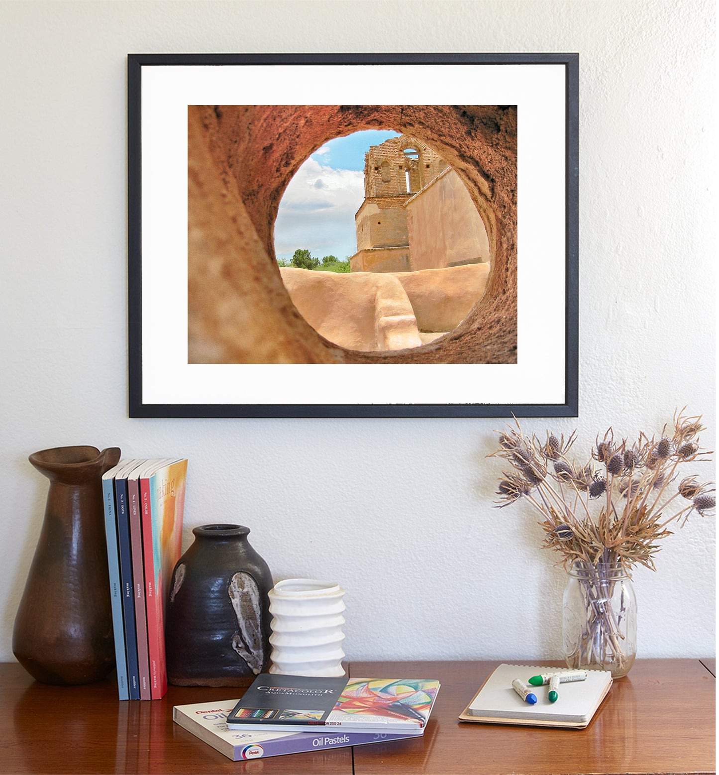 Old Adobe Church Art Print | Tumacacori Arizona Spanish Colonial Mission