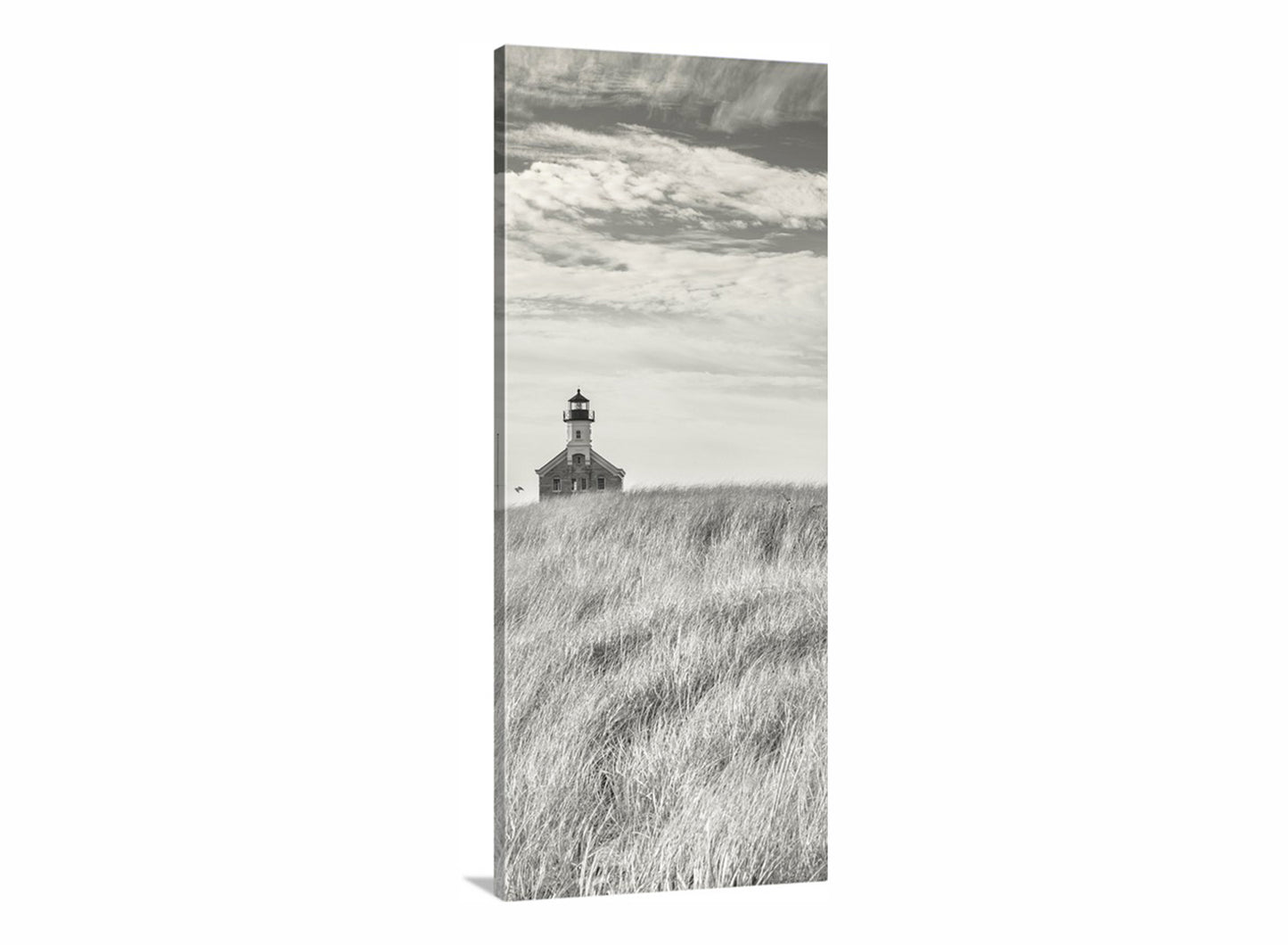 Block Island Beach Grass Lighthouse | Vertical Wall Art