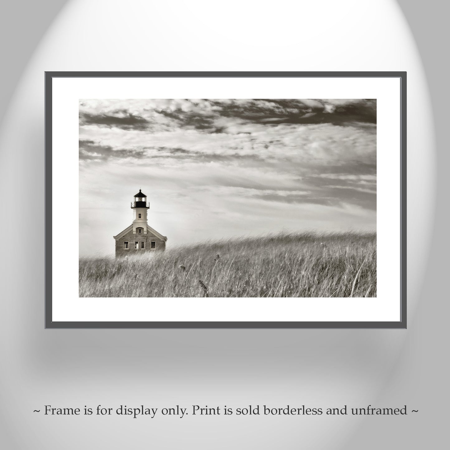 Block Island Rhode Island Lighthouse Photography with Dune Grass | Eastern Seacoast Wall Decor Gift for Home