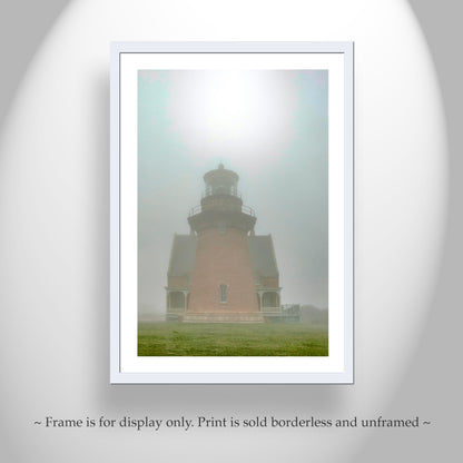 Block Island South East Lighthouse Art | Rhode Island Ocean Fog