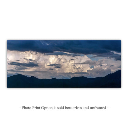 Indigo Wall Art with Tucson Arizona Monsoon Storm Clouds Panorama