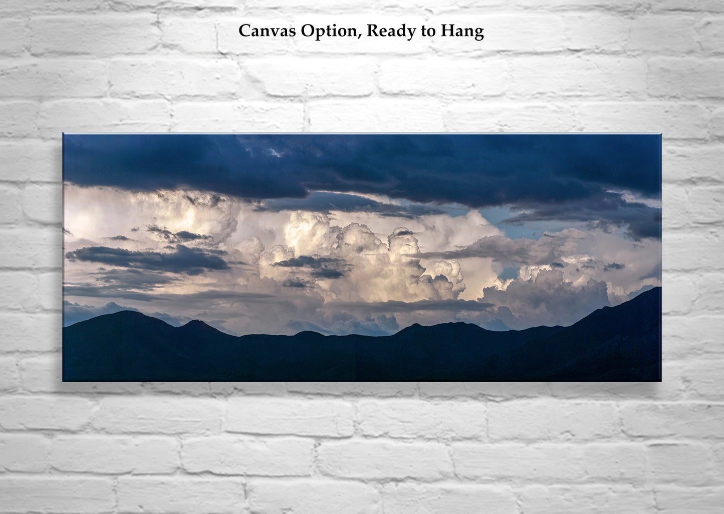 Indigo Wall Art with Tucson Arizona Monsoon Storm Clouds Panorama